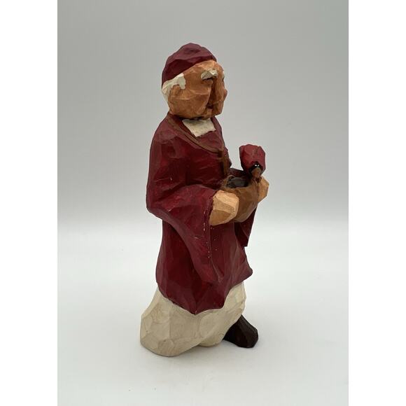 Carvin’ Copies Cardinal Clergy with Red Bird Figurine 7” USA Signed Jung 1992 - Picture 3 of 9